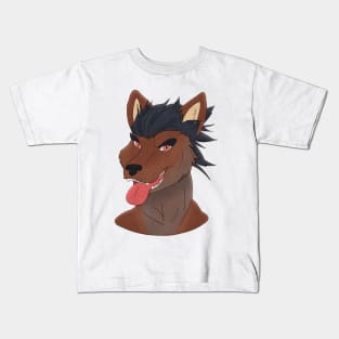 Anthro wolf face Kids T-Shirt